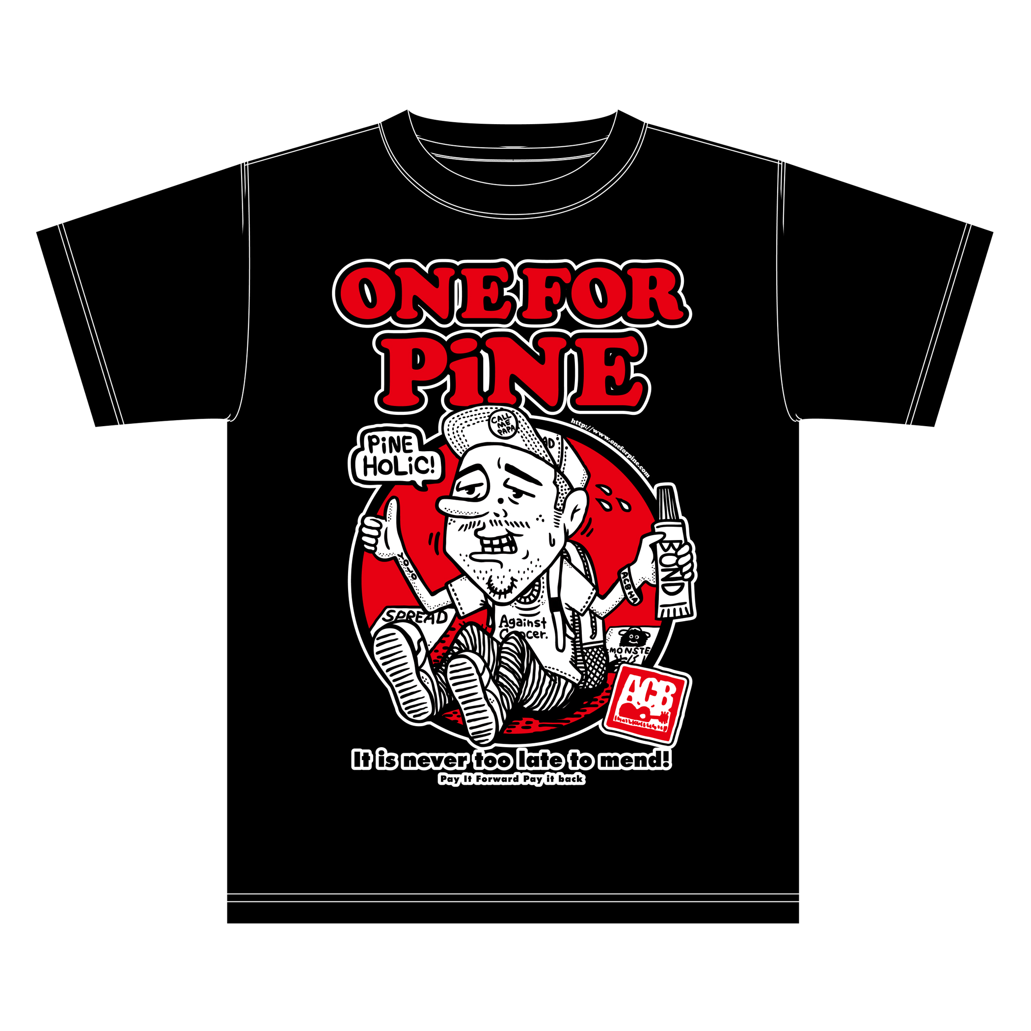 ONE FOR PiNE / SAHCHI x Jr.MONSTER WネームTシャツ